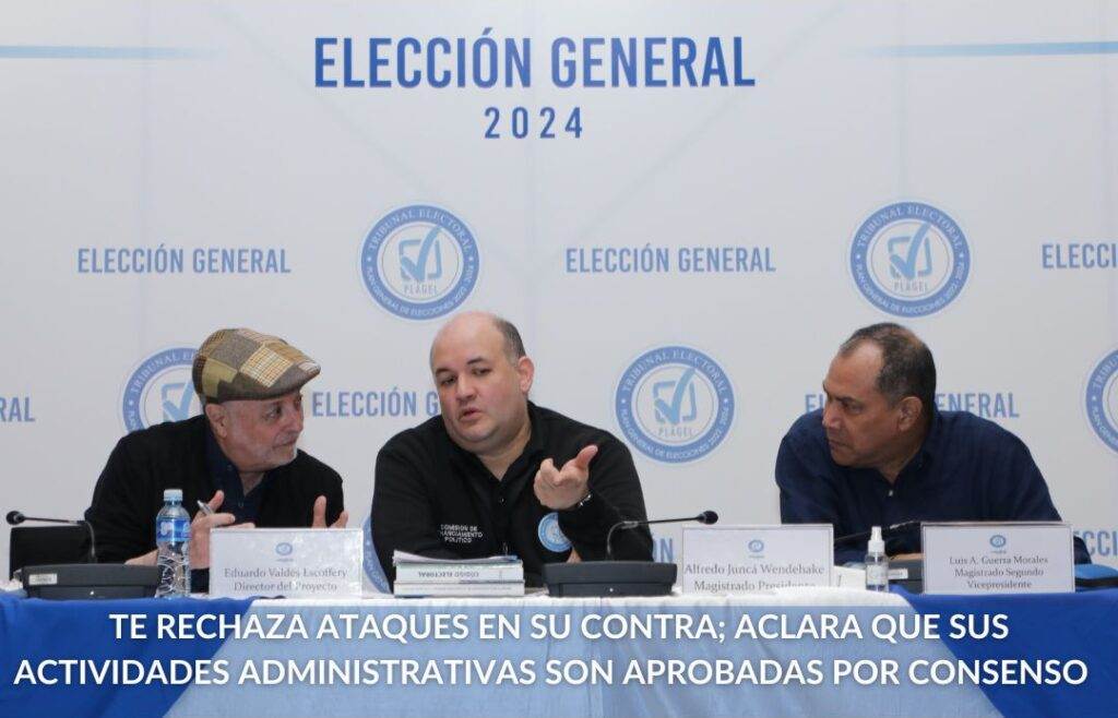 Los tres magistrados del TE y demás colaboradores de la institución continúan trabajando en el desarrollo del Plan General de Elecciones (PLAGEL).