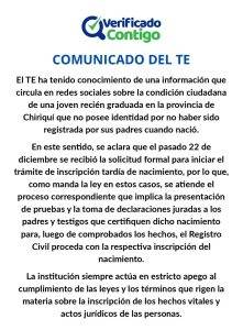Tribunal Electoral-Tierras Altas-Chiriquí-estudiante-graduanda-verificadocontigo.com