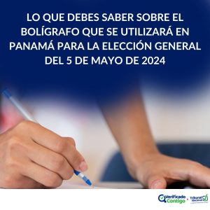 Bolígrafo elecciones-bolígrafo azul-tinta azul-elecciones Panamá-elecciones 2024-Tribunal Electoral-verificadocontigo.com